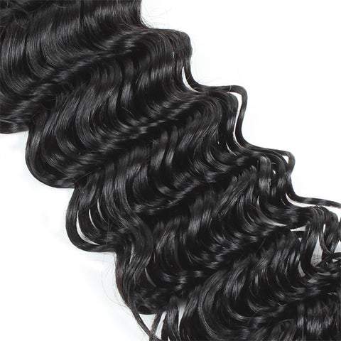 Meetu Hair Deep Wave Human Hair 4x4 Lace Closure