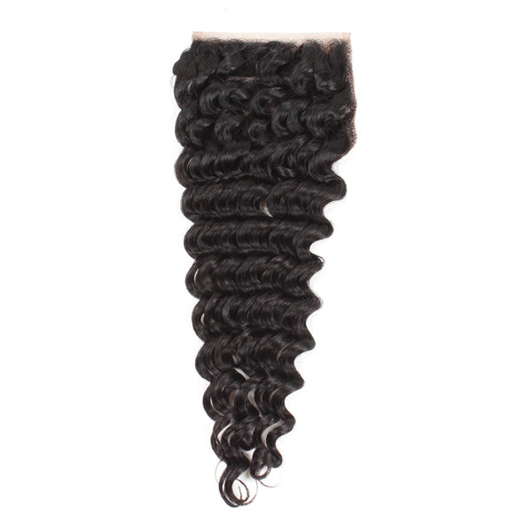 Meetu Hair Deep Wave Human Hair 4x4 Lace Closure