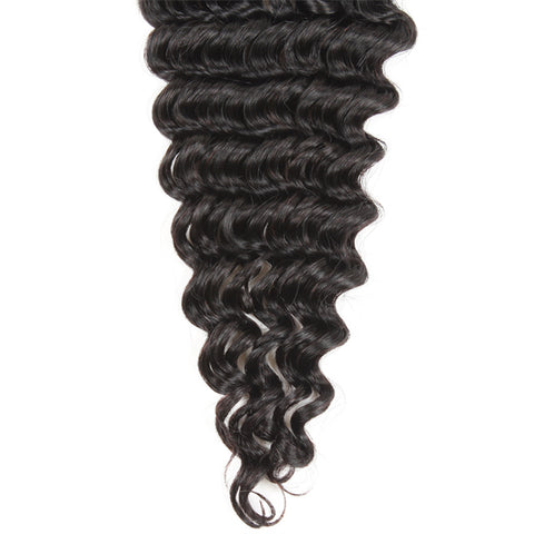 Meetu Hair Deep Wave Human Hair 4x4 Lace Closure